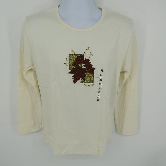 M C Sportswear Womens Embroidered Top Shirt XL NWT $26 - Picture 2 of 5